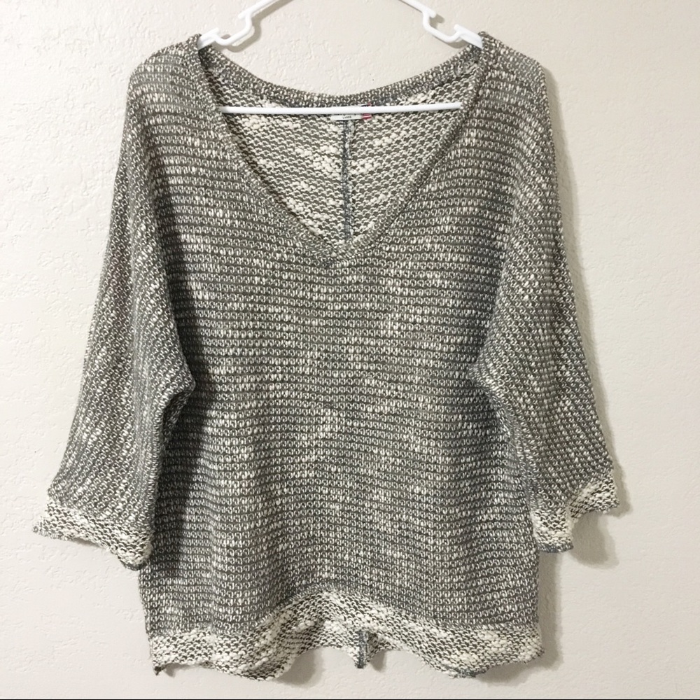 Kut from the Kloth | Gray/White Oversized Pullover